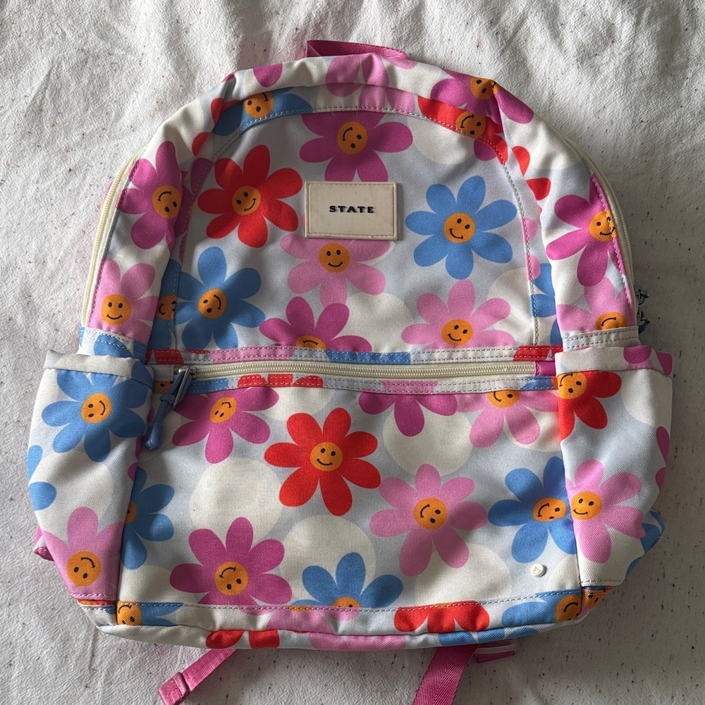 STATE Kids Floral Backpack - Pink, Blue, Red